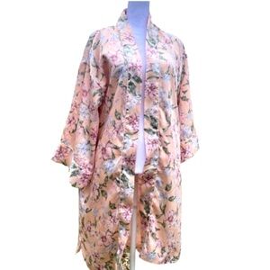 Lauren Ralph Lauren Pink and Green Floral Robe